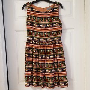 Women's Aztec Print Sleeveless Dress